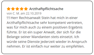 Bewertung von Anwalt Thomas Stein