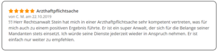 Bewertung von Anwalt Thomas Stein