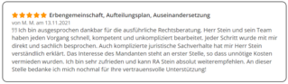 Bewertung von Anwalt Thomas Stein