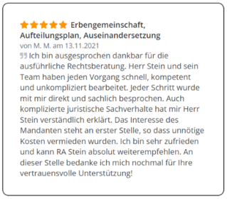 Bewertung von Thomas Stein